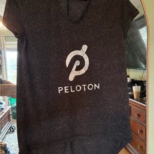 Peloton Charcoal high low V-Neck Tee